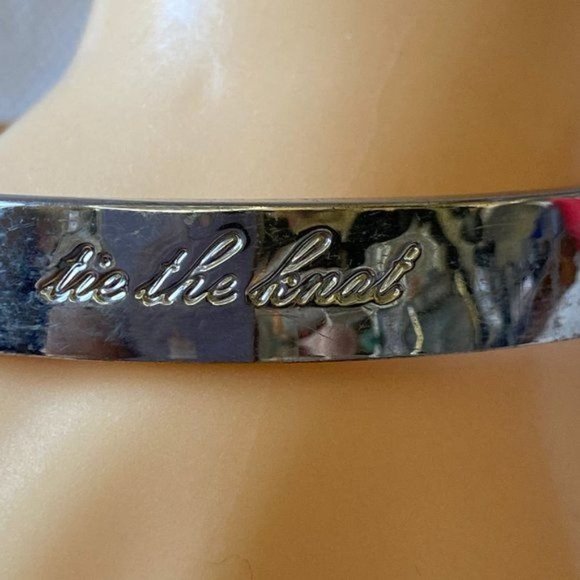 kate spade "Happily Ever After" Silver Plated Bangle Bracelet - Picture 3 of 13